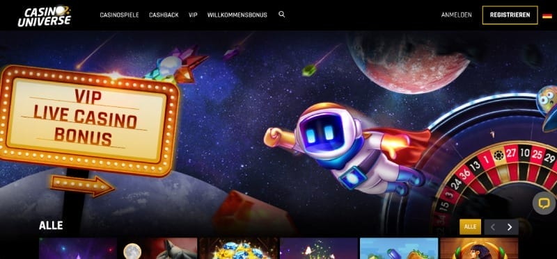 casino universe website